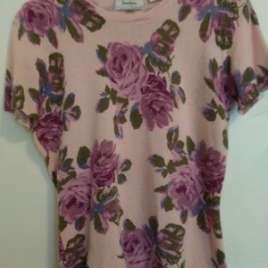 Neiman Marcus 100% Cashmere Short Sleeve Sweater